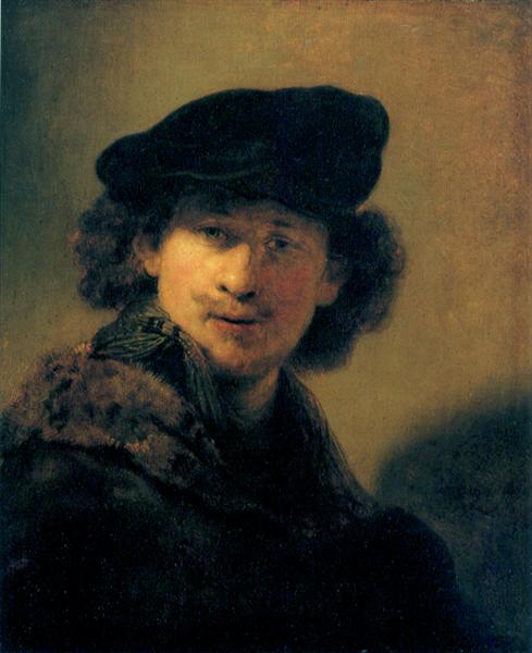 Self-portrait with beret - 1634