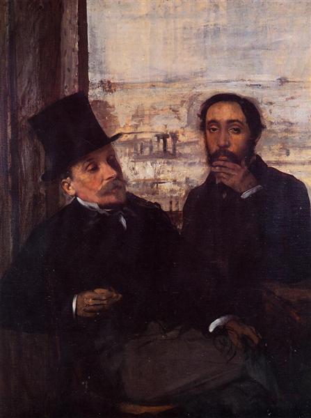 Auto-retrato com Evariste De Valernes - 1865