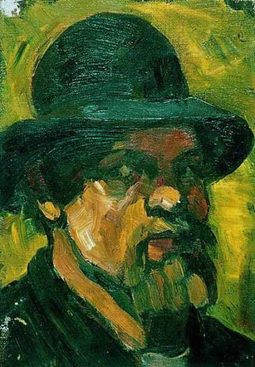 Self -portrait with hat - 1909