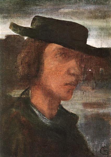 Self -Portrait z kapeluszem - 1912