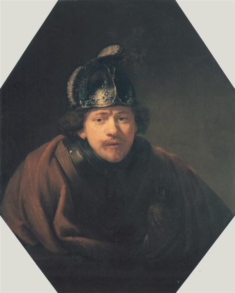 Self -portrét s přilbou - 1634