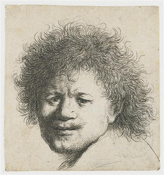 Self -Portrait mit langem und dichter Haare - 1631