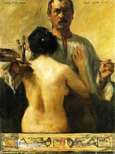 Self -portrait with model - 1903