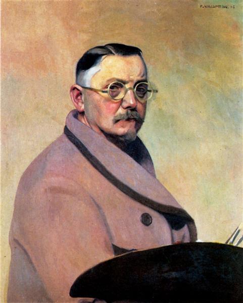 Auto -portrait con bata - 1914