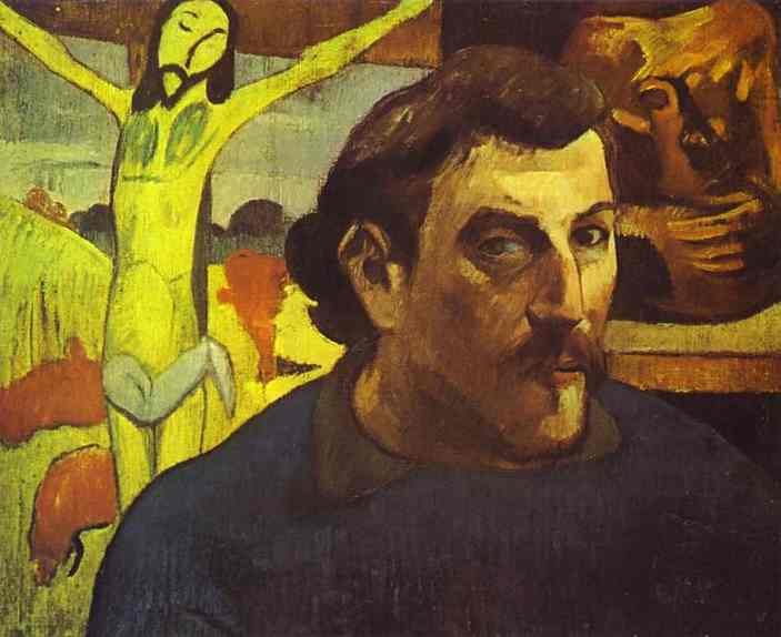 Self-portrait with the Yellow Christ - 1890