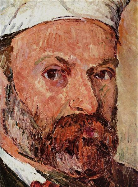 Self-portrait with a white turban (detail) - 1882