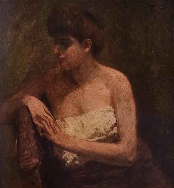 Half-naked female figure