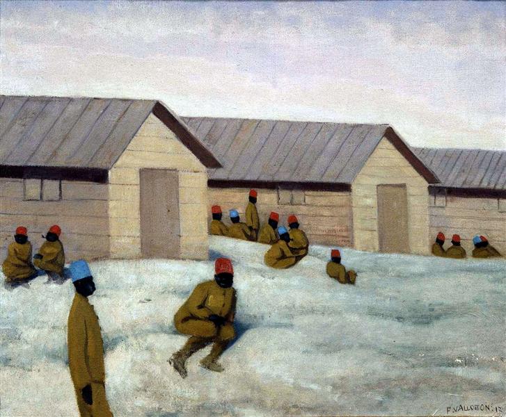 Senegalesiska soldater i Camp de Mailly - 1917