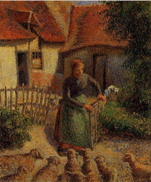 Pastora Bringing Sheep - 1886