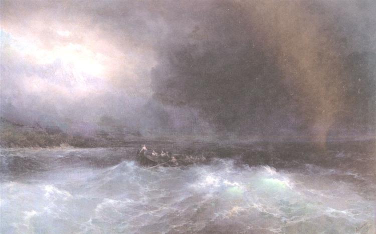 Boat at sea - 1895