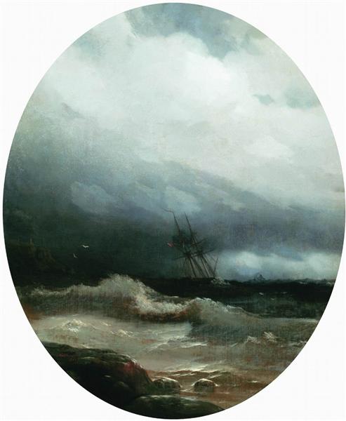 Båd i en storm - 1891