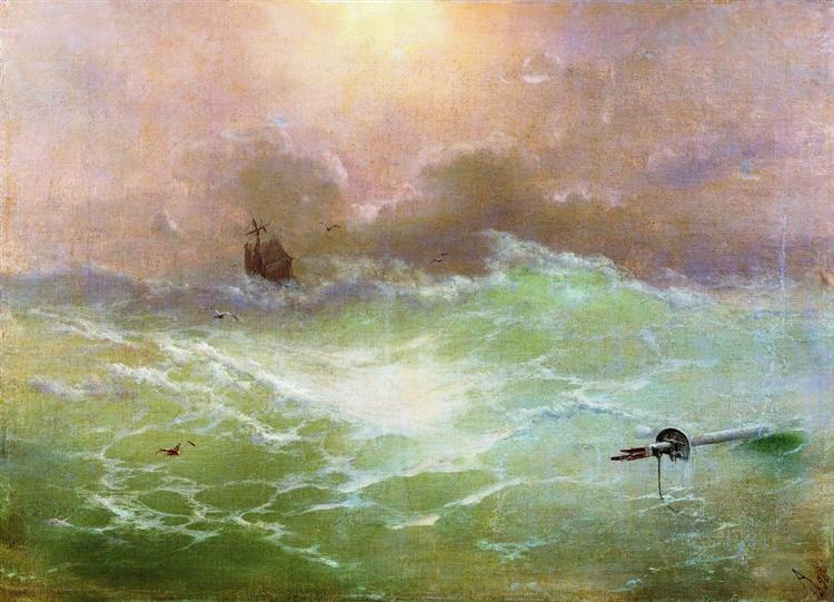 Bateau dans une tempête - 1896