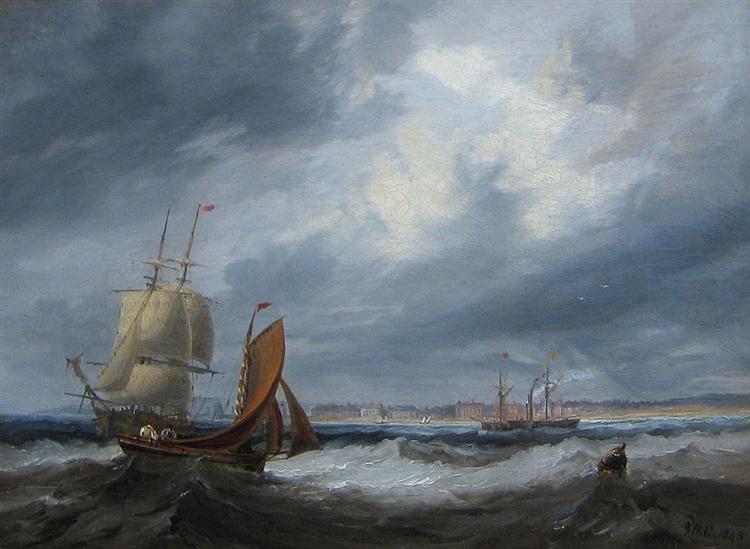 Shipping from Seaham by John Wilson Carmichael - 1843