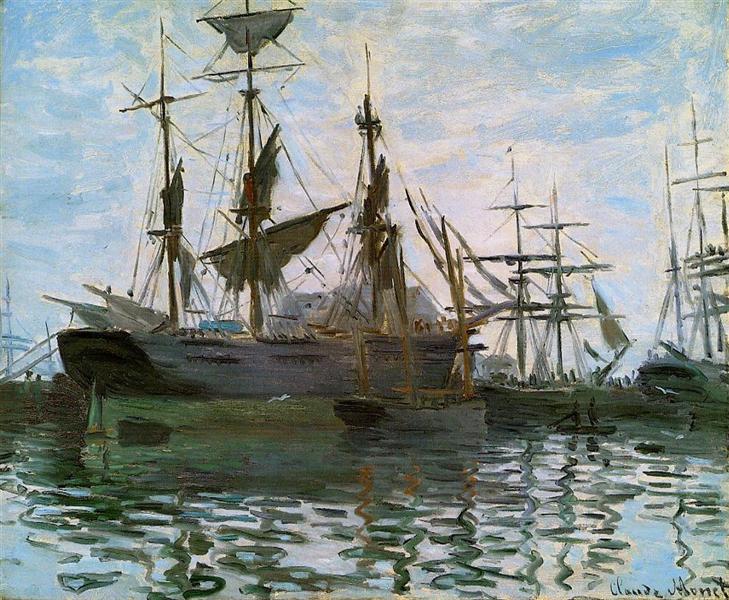 Barcos En El Puerto - 1873