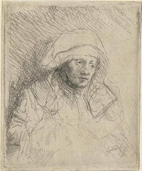 Sick Woman with a Large White Headdress (Saskia) - 1642