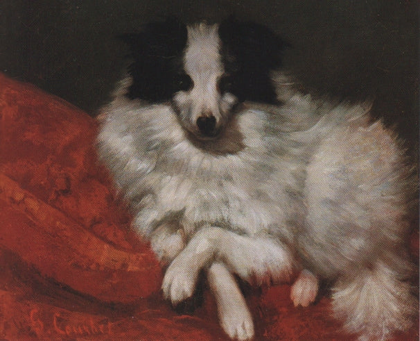 Perro Sentado Sobre Cojines - 1855