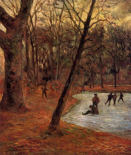 Skaters in Fredericksberg Park - 1884