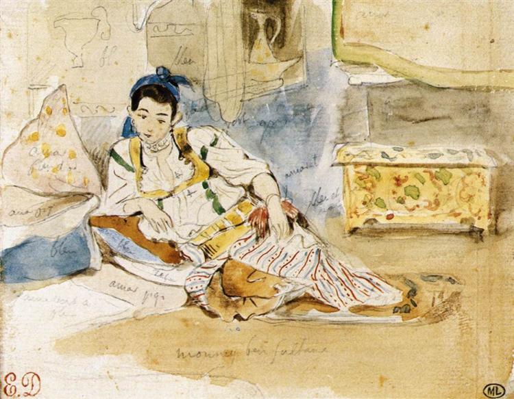 Sketch for the Women of Algiers - 1832