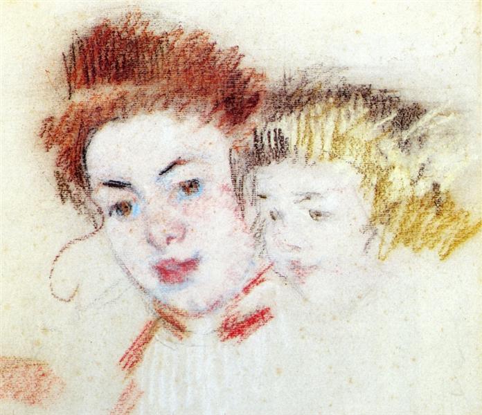 Sketch di regina e bambino - 1902