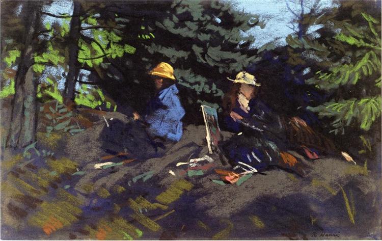 Cartoonists in the forest - 1918