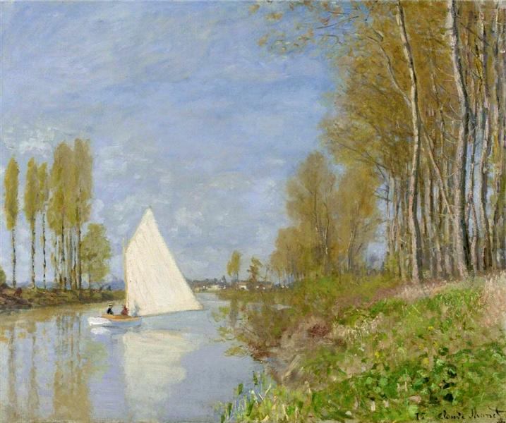 Small Boat on the Little Arm of the Seine at Argenteuil - 1872