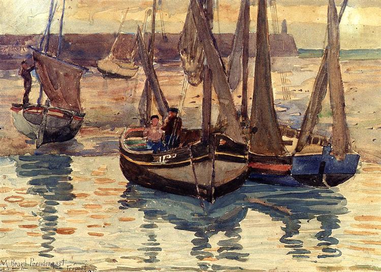 Small fishing boats - Troport - France - 1894