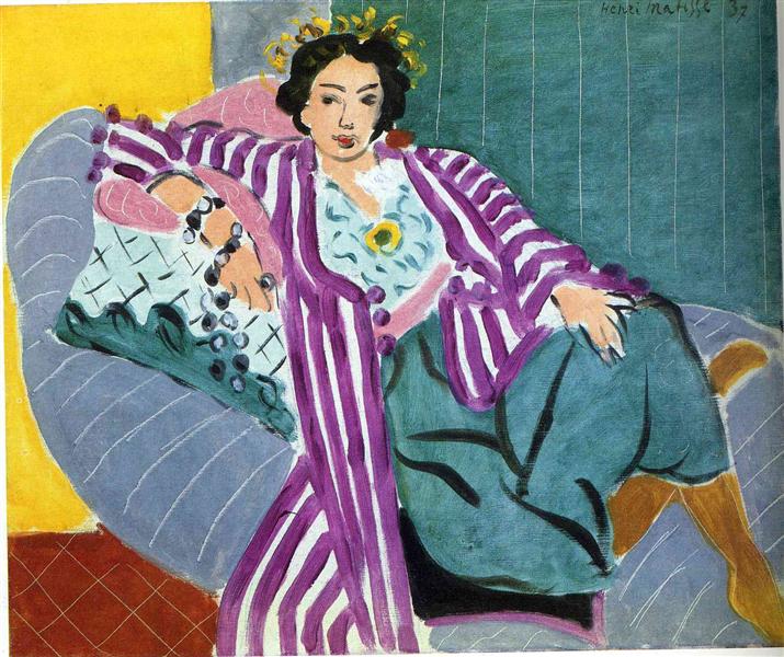 Pequeña odalisca con bata púrpura 1937