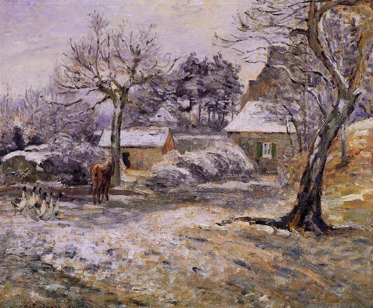 Neige à Montfoucault - 1874