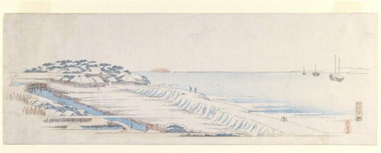 Sneeuwachtige Ochtend In Susaki - 1843 