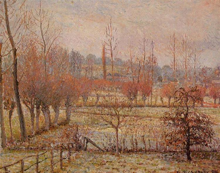 Effet de la neige sur Eragny - 1894