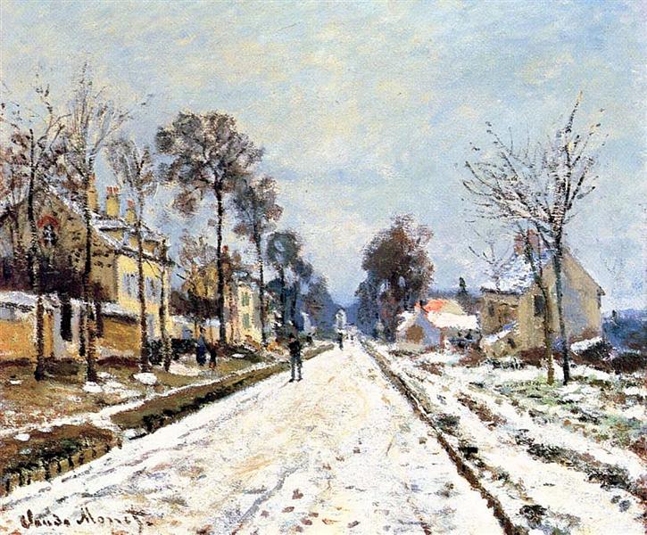 Snow effect - The road to Louveciennes - 1870