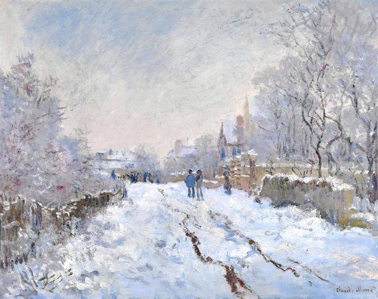 Snow scene in Argenteuil - 1875