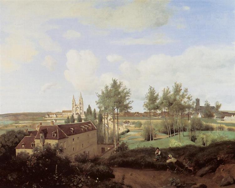 Soissons seen from the factory of Mr. Henry - 1833