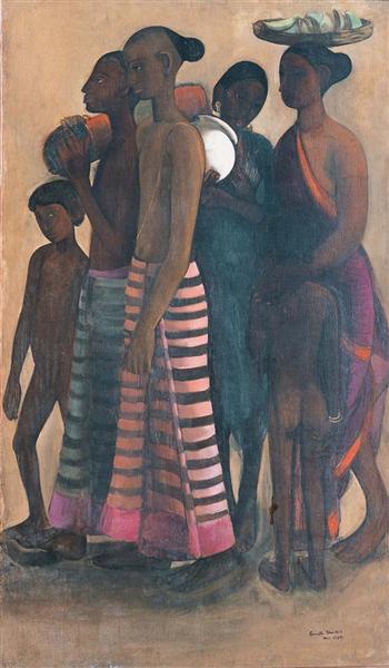 Aldeanos del Sur de India going to a market - 1937