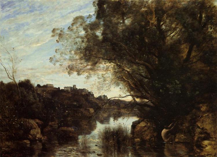 Memory of the Lake Nemi -regionen - 1865