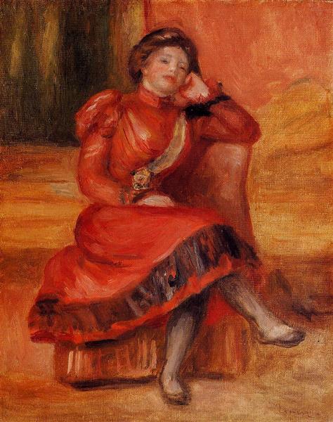 Bailarina Española Con Vestido Rojo - 1896