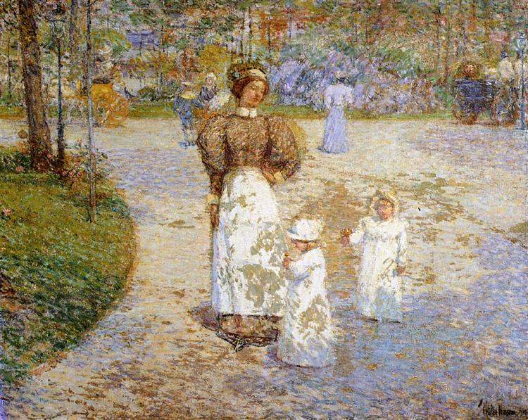 Frühling im Central Park (auch bekannt als Spring) - 1898