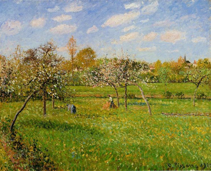 Frühling morgen - bewölkt - Eragny - 1900