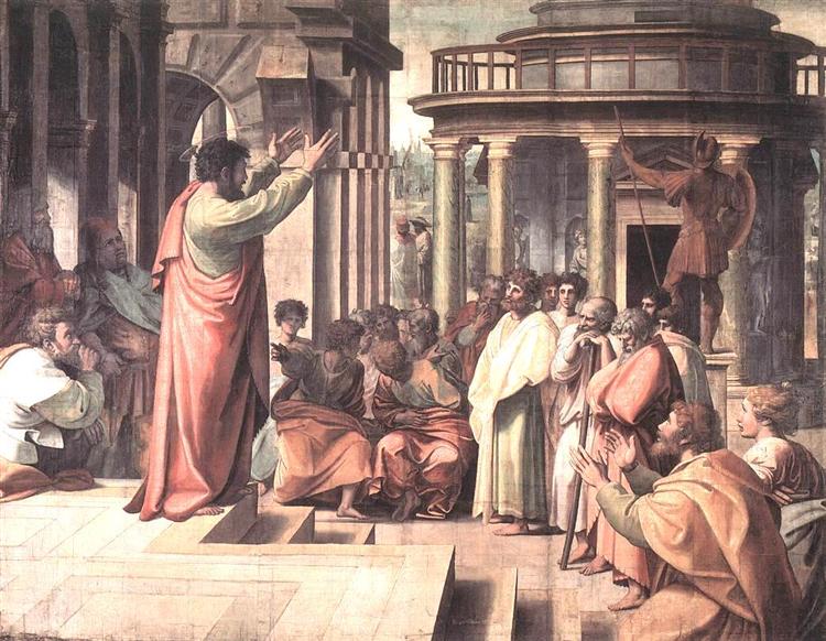 Saint Paul Preaching in Athens (Caricature for the Sistine Chapel) - 1515