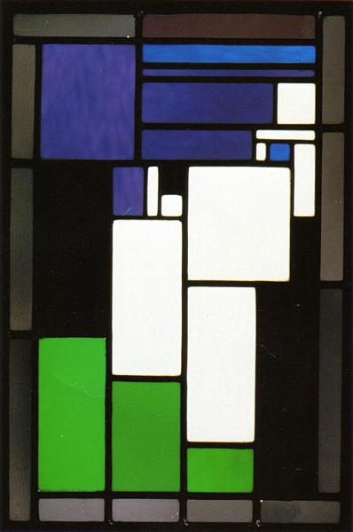 Zusammensetzung von Buntglas "Frau" - 1917