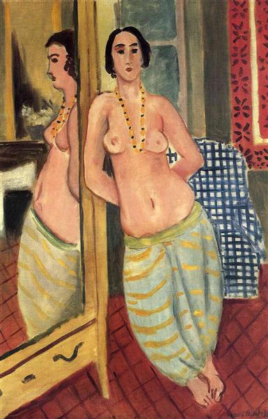 Odalisque debout réfléchie dans un miroir 1923 