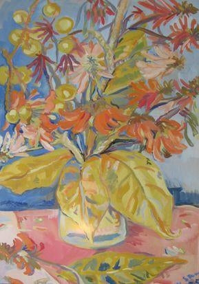 Still Life With Coral Flowers - 1935 