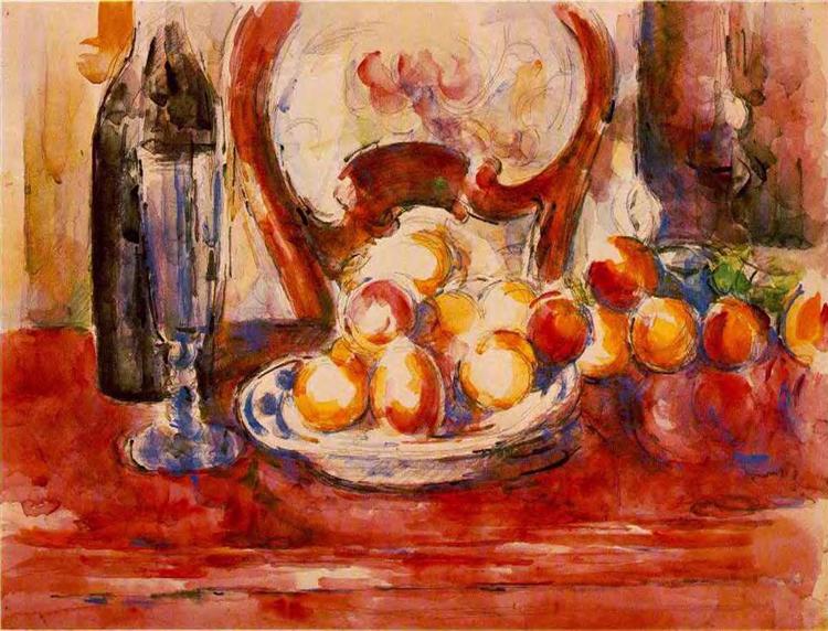 Still Life with Apples: Bottle and Back - 1902