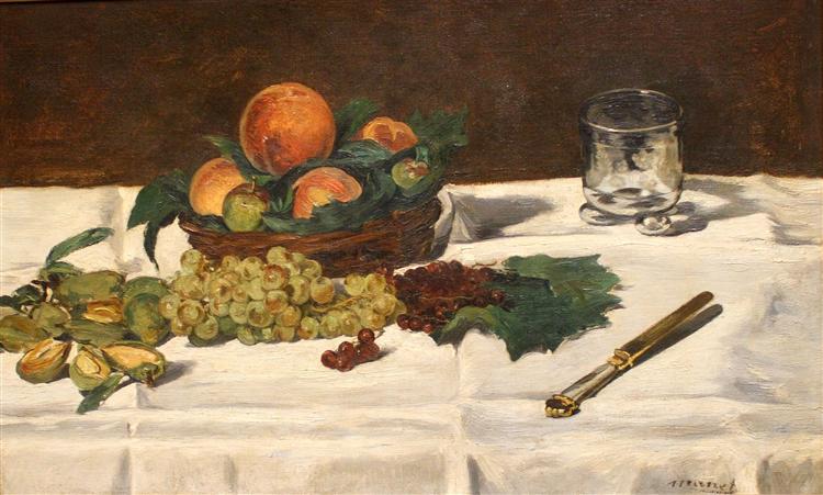 Nature de levage: fruits sur une table - 1864