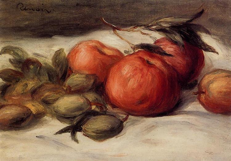 Still Life With apples and almonds