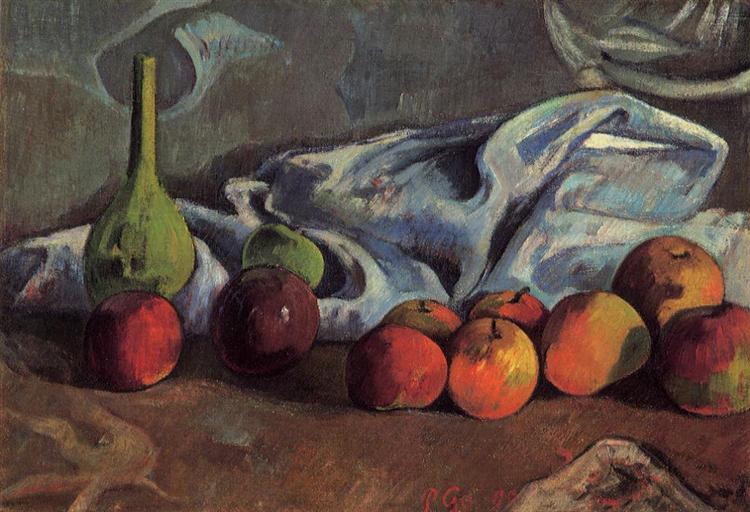 Still Life with Apples and a Green Vase - 1890