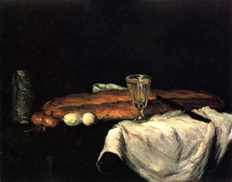 Still Life with Bread and Eggs - 1865