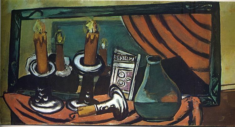 Still Life With candles and mirror - 1930