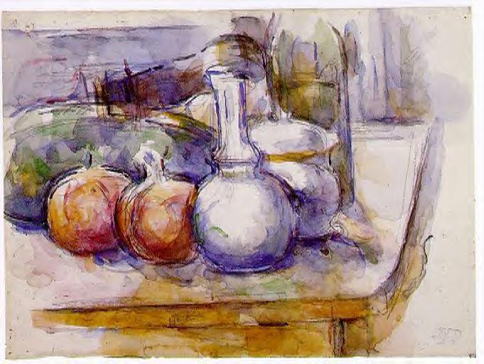 Still Life with Carafe - Sugar Bowl - Bottle - Pomegranates and Watermelon - 1906