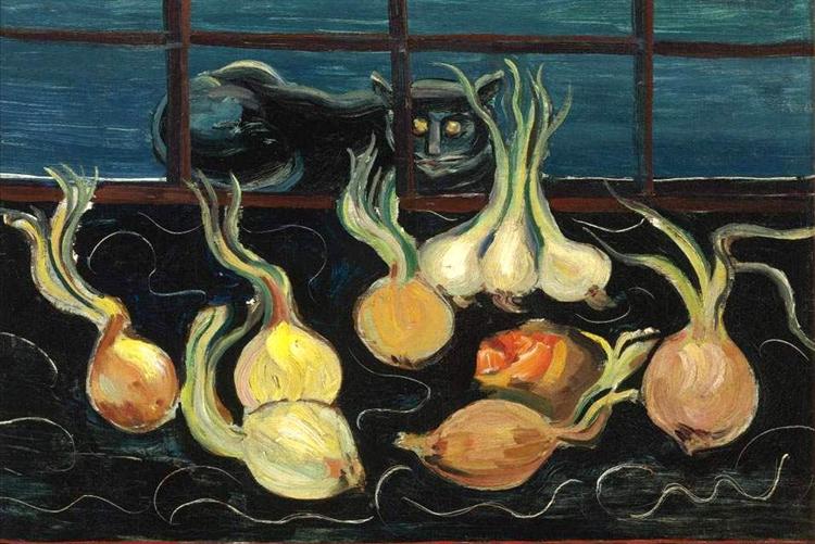 Still Life With cat and onion - 1928